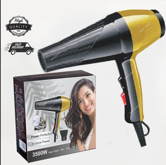 Fast Drying 3500W Lightweight and Ergonomic Hair Dryer - 1 Pcs